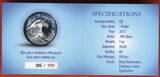 Fiji 1 Dollar - kleine Auflage (005/999) 2012 Deep Frozen - Hokusai - The Great Wave - Farbmünze mit Ruthenium Auflage Proof with box, coa