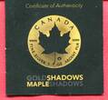 Kanada 5 Dollars Silbermünze 2016 Maple Leaf (verfeinert mit 24-Karat-Gold & schwarzen Ruthenium, sehr selten/rar) BU in capsule, certificate, orig. packaging