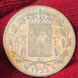 Frankreich France Kingdom 5 Francs 1822 K Louis XVIII. Ludwig Bordeaux Mint Mintage only 393000 au small scr.
