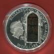 Cook Islands 10 Dollar Silbermünze 2013 Windows of Heaven - Notre-Dame Chartres Cathedral - Window of the Blue Virgin Prooflike with glass inlay, original packaging