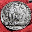 Germany Deutschland Karl Götz Medaille Eisen Gußmedaille geschwärzt 1918 Frieden mit der Ukraine Peace with .. Brot Bread AU almost as cast usual casting flaws