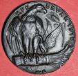 Germany Deutschland Karl Götz Medaille Eisen Gußmedaille geschwärzt 1918 Frieden mit der Ukraine Peace with .. Brot Bread AU almost as cast usual casting flaws