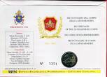 Vatikan Franziskus 2 Euro Gedenkmünze & 1,95 Euro Briefmarken 2016 200 Jahre Vatikanisches Gendarmeriekorps - Originalausgabe Numisbrief unc with philatelic-numismatic cover