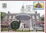Vatikan 2 Euro Gedenkmünze 2015 8. Weltfamilientreffen - Papst Franziskus - Philadelphia USA BU with philatelic-numismatic cover