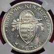 Hungary Ungarn 5 Pengö 1938BP 900. Todestag von Stephan I. der Heilige Admiral Horthy NGC MS 62
