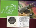 Burkina Faso 1000 Francs CFA Silbermünze 2013 Le Crocodile Sacré - The Holy Crocodile Antique Finish with box, carton & coa