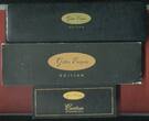USA 4 x 1 Dollar Silbermünzen 1986-1989 Golden Enigma - Edition Black Ruthenium & 24 kt Gold veredelt Proof black ruthenium with box & coa