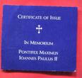 Sierra Leone 75 Dollars Bimetall Gold Niob Niobium 2005 Pope John Paul II. Papst Johannes Paul Bimetallic Issue Proof with Caps and COA, no Box