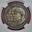 Deutschland Weimarer Republik Germany Silbermedaille Silver Medal 192kle Patina Graf Zeppelin Weltfahrt World Tour LZ 127 Zeppelin, Dürr, and Eckener NGC MS 64 dark toning