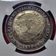 Deutschland Weimarer Republik Germany Silbermedaille Silver Medal 192kle Patina Graf Zeppelin Weltfahrt World Tour LZ 127 Zeppelin, Dürr, and Eckener NGC MS 64 dark toning