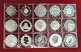 Australien, China, Kanada, USA etc. 15 Silbermünzen Set 2011 Fabulous 15 Set BU/proof some with privy mark with box & coa