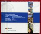 Deutschland, BRD 5 x 2 Euro Gedenkmünzen 2022 A,D,F,G,J 35 Jahre Erasmus-Programm BU in blister & folder, orig. packaging