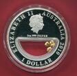 Australien 1 Dollar Silbermünze 2010 Treasures of Australia-Serie - Gold proof in capsule w. certificate, orig. packaging
