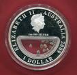 Australien 1 Dollar Silbermünze 2009 Treasures of Australia-Serie - Diamant proof in capsule w. certificate, orig. packaging