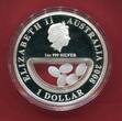 Australien 1 Dollar Silbermünze 2008 Treasures of Australia-Serie - Opal proof in capsule w. certificate, orig. packaging