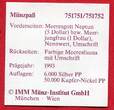 Palau 1 Dollar Cu-Ni-Münze 1993 Marine-Life Protection - Meeresfauna (m. Farbapplikation) proof in capsule with certificate