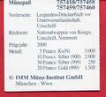 Kongo 5 Francs Cu-Ni- teilcoloriert 2000 Marine-Life Protection - Leoparden-Drückerfisch proof in capsule with certificate