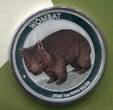 Australien 1 Dollar Silbermünze teilcoloriert 2022 Wombat (1 oz) BU in capsule & coincard, orig. packaging