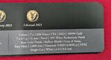 Gabun 7 Goldmünzen je 0,5 Gramm Gold 2023 Half Gram Gold Coins mit Ruthenium-Veredelung Proof with original packaging