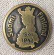 Drittes Reich, Finnland, Deutschland Miniatur Abzeichen mit Schraubscheibe 1941-1942 Finnisch-deutsche Nordfront - Suomi Finland 1941/ 1942 used, please have a look at the pictures