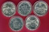 5 x 1000 Lire Lot Silbermünzen 1974/75/82/84/92 Lot - Vatikan Unc ,coa