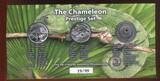 Burkina Faso 2 x 1.000 Francs CFA & 1 Medaille je 1 oz Silber 2017 The Chameleon - Prestige Set Cameleon Kameleon BU & prooflike with box & coa