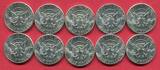 USA 10 x 1/2 Dollar - Half Dollar 1964 Set aus zehn Kennedy Halbdollar unc