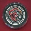 Australien 50 Cents Silbermünze 2012 Lunar - Jahr des Drachens - Year of the Dragon (1/2 oz, m. Farbapplikation) proof in capsule with certificate, orig. packaging