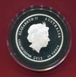 Australien 50 Cents Silbermünze 2012 Lunar - Jahr des Drachens - Year of the Dragon (1/2 oz, m. Farbapplikation) proof in capsule with certificate, orig. packaging