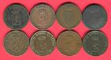 8 x 3 Pfennige in Kapseln 1819-1864 Reuss-Lot - 8 Scheidemünzen Lot, bitte Bilder ansehen