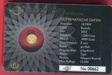 Ruanda 10 FRW Minigoldmünze 2022 Jahr des Tigers (1/200 oz) BU in coincard