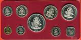 KMS 1 Cent - 5 Dollar 1976 Bahamas Kursmünzensatz proof box coa