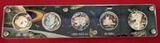 China, Kanada, Niue & USA 5 x 1 Unze Silber - mit eingearbeiteten Meteoriten 2018 Cosmic Investment Collection - aufwendig dekorierte Silbermünzen BU colored with box, carton & coa