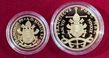 20 und 50 Euro Goldmünzen 2019 Vatikan 20 und 50 Euro Gold Satz PP - Papst Franziskus - Pope Francis Proof set with coa, carton and original box