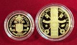 20 und 50 Euro Goldmünzen 2020 Vatikan 20 und 50 Euro Gold Satz PP - Papst Franziskus - Pope Francis Proof set with coa, carton and original box