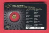 Ruanda 10 FRW Minigoldmünze 1/200 oz 2022 25 Jahre African Wildlife Elefant BU in coincard