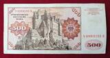 BRD,Deutsche Bundesbank 500 DM Deutsche Mark 1960 Burg Eltz / Männerportrait Serie V used, please see picture