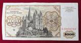 BRD, Deutsche Bundesbank 1000 DM Deutsche Mark 1960 Dom zu Limburg an der Lahn - Lucas Cranach d. Ä. Johannes Scheyring used, please look at pictures