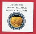 Belgien, Belgium, Belgie 2 Euro Gedenkmünze 2005 Henri von Luxemburg und König Albert II. - Wirtschaftsvertrag proof in capsule with certificate