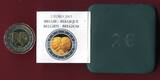 Belgien, Belgium, Belgie 2 Euro Gedenkmünze 2005 Henri von Luxemburg und König Albert II.- Wirtschaftsvertrag Proof with capsule, box & coa
