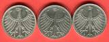 Bundesrepublik Deutschland 3 x 5 DM - Deutsche Mark 1957, 1959, 1963 Silberadler Lot - hübsche Erhaltungen on avergage xf