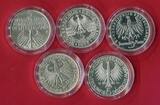 Bundesrepublik Deutschland Western Germany 5 x 5 DM Mark Gedenkmünzen 1952-1964 Die Ersten Fünf - Germanisches Museum, Schiller, Markgraf, Eichendorff & Fichte xf