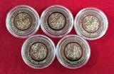 Bundesrepublik Deutschland 5 x 5 Euro Gedenkmünzen 2017 Tropische Zone Komplettsatz - in beleuchteter Box mit LEDs - A D F G J BU coinset with box & carton, without coa