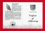 Jersey 2 Pfund Silbermünze 1987 25 Jahre WWF - Mauritius-Taube - Pink Pigeon proof in capsule with certificate