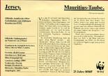 Jersey 2 Pfund Silbermünze 1987 25 Jahre WWF - Mauritius-Taube - Pink Pigeon proof in capsule with certificate