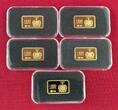 Samoa 5 x 100 Tala Münzbarren Gold 2011 5 x 5 Gramm Goldbarren - Famous Battleships - Berühmte Schlachtschiffe Proof with coa & wooden box