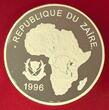 Republique de Zaire 10.000 Nouveaux Zaires Silber 1996 Gorilla - Wildlife of Afrika - Endangered Wildlife - Gefährdete Tierwelt Proof hairlines with wooden box, without coa