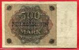 Deutschland Inflation Weimarer Republik 500 Milliarden Mark Reichsbanknote 15.3.25 Datiert Serie F Überdruckprovisorium Overprint Used vf
