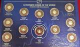 Malawi 12 x 5 Kwacha Silbermünzen je 1/25 Unze 2006 Set Investment Coins of the World - 20 Jahre American Eagle Proof with folder