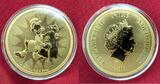 Niue Islands 250 Dollars 1 Unze Ounce Gold 2018 Dagobert Duck - Uncle Scrooge McDuck BU with capsule